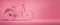 World pink bike day concept on pink background, wallpaper isolate. AI generated.