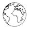 World planet earth geography line style icon