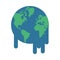 World planet earth melting icon