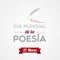 World Poetry Day. March 21. Spanish. Dia Mundial de la Poesia. Vector illustration, flat design