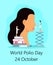 World polio day concept vector. Event is celebrated in 24 October. Doctor gives vaccine