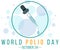 World polio day october 24 typography design