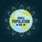 World Population Day with people, Earth, globe and space, poster, background template, vector illustration