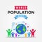 World Population Day Vector Design Illustration For Celebrate Moment