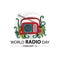 World radio day concept. February 13.