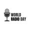 World Radio day design with podcast microphone vector illustration.