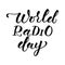 WORLD RADIO DAY-hand drawn typography poster