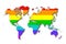 World - Rainbow flag pattern