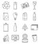 World recycles day icon set, outline style