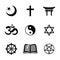 World religion symbols set with - christian