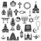 World religions vector symbols and signs
