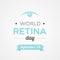 World Retina Day. September 28. Vector illustration, flat design