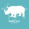 World Rhino Day vector