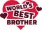 World`s best brother with hearts