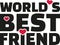 World`s best friend lettering