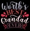 World’s Best Grandad Ever Typography And Calligraphy Vintage Style Design