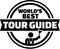 World`s best tour guide button