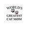 World`s greatest black cat mom. Mother`s day greeting card with cat