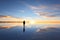 The world`s largest salt flat, Salar de Uyuni in Bolivia