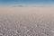 The world`s largest salt flat, Salar de Uyuni in Bolivia, photographed at sunrise