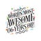 World`s most awesome 6 years old - 6 Birthday celebration with beautiful calligraphic lettering design