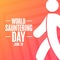 World Sauntering Day. June 19. Holiday concept. Template for background, banner, card, poster with text inscription
