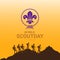 World Scout Day illustration banner