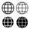 world set international earth globe icon vector