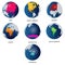 World seven continents vector illustration