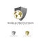 World Shield Logo vector template, Creative Shield World logo design concepts