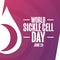 World Sickle Cell Day. June 19. Holiday concept. Template for background, banner, card, poster with text inscription