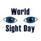 World Sight Day concept. Vector illustrarion with eyes.