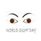 World Sight Day eyes concept