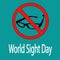 World Sight Day WSD event on 10 October. focus attention on blindness and vision impairment. vector illustration