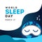 World Sleep Day Vector Design For Banner or Background