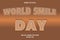 World smile day editable text effect brown color