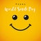 World Smile Day festive greetings with letters