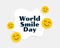 World smile day smiley background