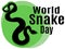 World Snake Day, idea for poster, banner, flyer or card