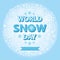 World snow day template.Snowflakes circle wreath