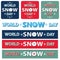 World snow day title set.Banner,poster