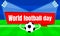 World soccer day concept banner, flat style
