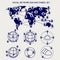 World social network and symbol set