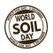 World soil day sign or stamp