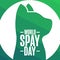 World Spay Day. Holiday concept. Template for background, banner, card, poster with text inscription. Vector EPS10