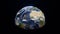 WORLD Spinning animation 3d rendering, planet Earth elements from NASA