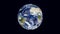 WORLD Spinning animation 3d rendering, planet Earth elements from NASA