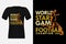 World Stars Game Football Champion Team Silhouette Vintage T-Shirt Design