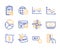 World statistics, Column diagram and Buy button icons set. Payment message, Versatile and Sale signs. Vector