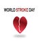 World Stroke Day love n face inside concept